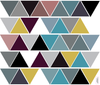 45 Modern Art Triangle Wall Decals Color 2, Eco-Friendly Peel and Stick Fabric Wall Stickers - Wall Dressed Up