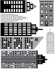 Cityscape Wall Decal, Black and White City Skyline Matte Fabric Wall Stickers - Wall Dressed Up