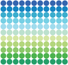 Mini 2" Ombre Blue Green Polka Dot Wall Decals, Reusable - Wall Dressed Up