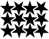 12 Large Star Wall Decals, 9 inch, Millennial Pink, Navy Black or White Removable Fabric Star Wall Stickers - Wall Dressed Up
