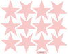 12 Large Star Wall Decals, 9 inch, Millennial Pink, Navy Black or White Removable Fabric Star Wall Stickers - Wall Dressed Up