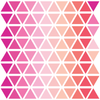 Mini Triangle Wall Decals, Ombre Millennial Pink Orange Matte Decals - Wall Dressed Up
