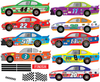 Race Car Wall Decals Straight Track 14ft, Checkered Racing Pennant Decals - Wall Dressed Up