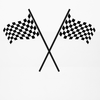 Large Checkered Flags Racing Pennants Decals, Removable Fabric Matte Stickers - Wall Dressed Up