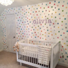 Wall Decals 121 Mini 2 inch Sorbet Pastel Confetti Polka Dot Fabric Wall Stickers Removable, Reusable, Repositionable - Wall Dressed Up