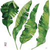 8 Large Banana Leaves Wall Decals, Eco Friendly Matte Fabric Tropical Decals - Wall Dressed Up