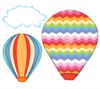 Hot Air Balloons & Cloud Wall Decals, Nursery Wall Decals, Balloon Wall Stickers, Col 4 - Wall Dressed Up