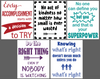Kindness Project Quotes School Bathroom Decals, Boys or Unisex All 5 Positive Esteen Quote Decals for Schools, Kids, Teachers Set B - Wall Dressed Up