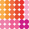 36 Pink, Fuchsia and Orange Confetti Dot Wall Decals - Wall Dressed Up