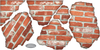 Faux Brick Breakaway Fabric Wall Decals, Peel and Stick, Eco Friendly Reusablse Wall Stickers - Wall Dressed Up