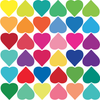 72 Confetti Rainbow Heart and Polka Dot Wall Decals - Wall Dressed Up