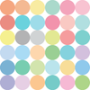 36 Sorbet Colored Confetti Polka Dot Wall Decals - Wall Dressed Up