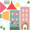 Large Girl's Dollhouse Town Wall Decals, Removable Eco-Friendly Peel and Stick Fabric Wall Stickers - Wall Dressed Up