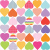 72 Sweet Confetti Patterned and Solid Heart Wall Decals, Eco-Friendly Removable - Wall Dressed Up