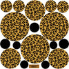Leopard Print Dot Wall Decals, Eco-Friendly Matte Fabric Wall Stickers - Wall Dressed Up