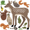 Large Woodland Animal Wall Decals, Eco-Friendly Peel and Stick Fabric Wall Stickers - Wall Dressed Up