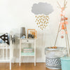 Silver Lining Cloud with Gold Metallic Vinyl Wall Decals - Wall Dressed Up