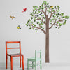 Large Woodland  7FT Tree Wall Decals, Bird Wall Decals Optional, Eco-Friendly Fabric Woodland Wall Decals - Wall Dressed Up