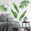 5 Tropical Palm Leaves & Banana Leaves Wall Decals, Monstera Leaf Wall Stickers - Wall Dressed Up