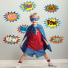 Superhero Comic Sayings Wall Decals Pow Zap Bam Hero Comics - Wall Dressed Up