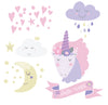 Magical Unicorn Decals, 5 Eco-Friendly Pastel Wall Decals in Scandinavian Style - Wall Dressed Up