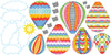 Hot Air Balloons & Cloud Wall Decals, Nursery Wall Decals, Balloon Wall Stickers, Col 4 - Wall Dressed Up