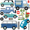 Blue Adventure Car Wall Decals, Transportation Wall Decals, Road Wall Decals, Removable Wall Stickers