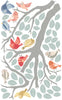 Tree Branch Wall Decal with Birds Nursery Wall Decor Bird Fabric Wall Stickers Peel and Stick Girls Wall Decals Repositionable