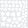 49 White Star Wall Decals Repsitional Matte Fabric Wall Stickers - Wall Dressed Up