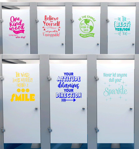 Kindness Project Quotes 7 Positive Esteem Quotation Decals for Schools, Set D - Wall Dressed Up