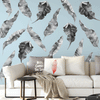 8 Large Banana Leaves Wall Decals, Black Gray White Eco Friendly Matte Tropical Leaf Decals - Wall Dressed Up