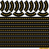 Black Road Wall Decals Curved and Straight, Yellow Stripes - Wall Dressed Up