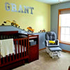 Four Construction Vehicle Wall Decals with Straight Gray Road, Eco-Friendly Fabric Wall Stickers - Wall Dressed Up