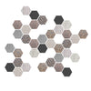 Hexagon Wall Decals, 36 Mod Textured Hexagon Decals, Honeycomb Wall Stickers - Wall Dressed Up
