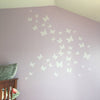 50 Metallic Gold or Silver Butterfly Wall Decals - Wall Dressed Up