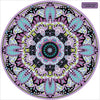 Purple Teal Boho Mandala Fabric Wall Decal in 24" or 36" - Wall Dressed Up