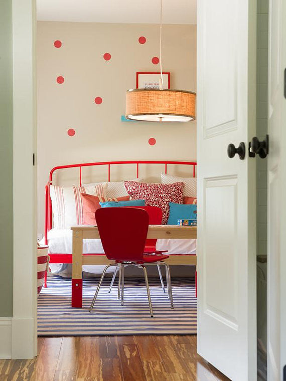 64 Red Polka Dot Wall Decals