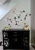 45 Modern Gold Gray Marble Decals and 6 Metallic Gold Vinyl Triangle Decals - Wall Dressed Up