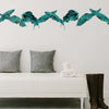 8 Medium Banana Leaves Blue Green Wall Decals, Eco Friendly Tropical Decals - Wall Dressed Up