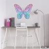 Large Watercolor Butterfly Wall Decal, Reusable Fabric Butterfly Wall Sticker - Wall Dressed Up