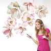 Large Magnolia Decals Flower Wall Decals, Eco-Friendly, Flower Wall Stickers - Wall Dressed Up