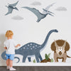 Dinosaur Wall Decals, Nursery Wall Stickers, Volcano Wall Decal, T-Rex Wall Sticker, Dinosaur Mural