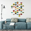 Mid Century Modern Semi Circle Wall Decals, Reusable Geometric Wall Stickers - Wall Dressed Up