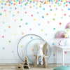 Wall Decals 121 Mini 2 inch Sorbet Pastel Confetti Polka Dot Fabric Wall Stickers Removable, Reusable, Repositionable - Wall Dressed Up