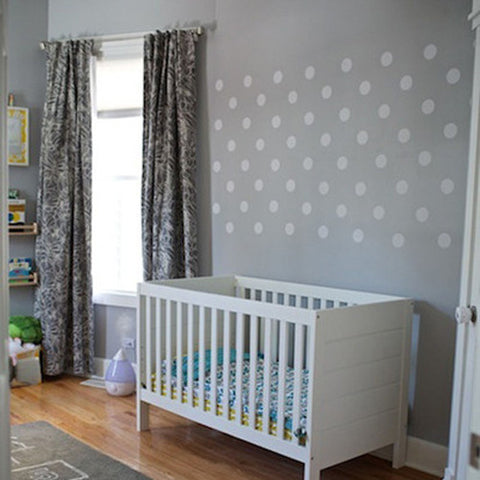 64 White Polka Dot Wall Decals, Eco-Friendly Removable Stickers - Wall Dressed Up