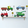 Four Farm Vehicle Wall Decals, Eco-Friendly Reusable Fabric Wall Stickers - Wall Dressed Up