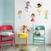 Five Large Dancing Ballerina Wall Decals, Eco-friendly Ballet Wall Stickers- Wall Dressed Up