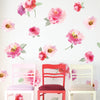 pink watercolor flower wall decals, Wall Dressed Up