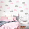 Wall Decals, Clouds 25 Metallic or VInyl Cloud Decals, Peel and Stick, Removable Wall Stickers - Wall Dressed Up