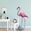 Pink Flamingo Wall Decal, Fabric Repositionable Tropical Flamingo Decals, Large Life-size - Wall Dressed Up